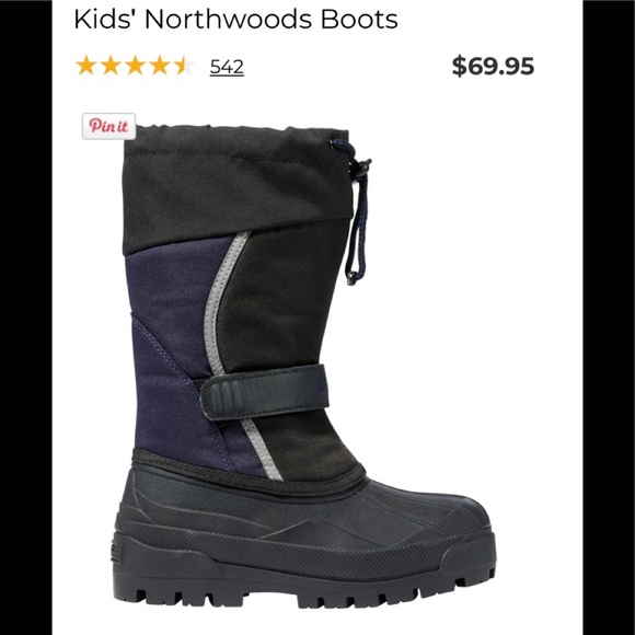 Kids Llbean Northwoods Boots Size 3 
